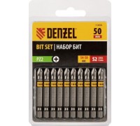 Набор бит Denzel PZ2х50 сталь s2, шестигранный профиль, 10 шт. 11656