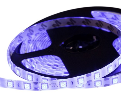 Лента светодиодная LAMPER  141-493 12B, SMD5050, 14,4Bт/м, 60 LED/м синий, 10мм/5м, I