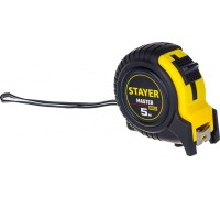 Рулетка STAYER MASTER 5м / 19мм в ударостойком обрезиненном корпусе [34025-05_z01]