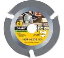 Пильный диск по дереву для УШМ GRAFF 125хт3х22 мм Speedcutter