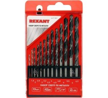Набор сверл по металлу REXANT HSS (1.5-6.5 мм) 13 шт. 91-0631
