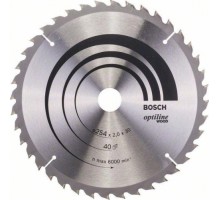 Пильный диск по дереву BOSCH 254х40х30 OPTILINE WOOD [2608640438]