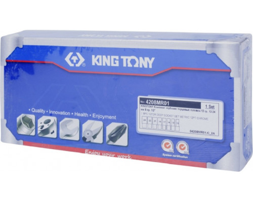 Набор головок 1/2" KING TONY 4208MR, 8 предметов