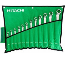 Набор раздвоенных кольцевых гаечных ключей Hitachi HTC-774019 12 предметов