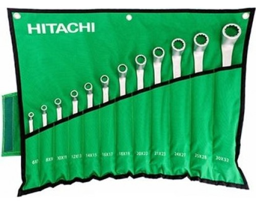 Набор раздвоенных кольцевых гаечных ключей Hitachi HTC-774019, 12 предметов