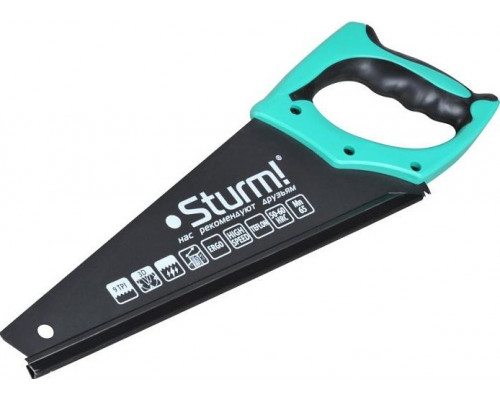 Ножовка по дереву Sturm 1060-64-350 350мм, тефлоновое покрытие, 9tpi, 3d зуб