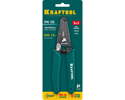 Клещи для снятия изоляции KRAFTOOL PK-10 многофункциональные, 160мм 22660-10