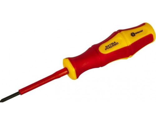 Отвертка крестовая диэлектрическая Кобальт 646-485 ultra grip ph-0х60 мм cr-v, двухкомпонентная рукоя