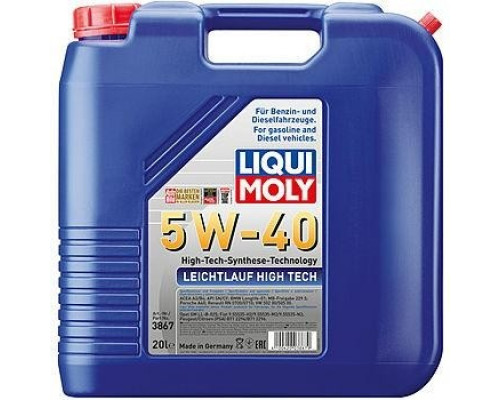 Масло моторное LIQUI MOLY SAE 5W40 Leichtlauf High Tech 20 л 3867 3867