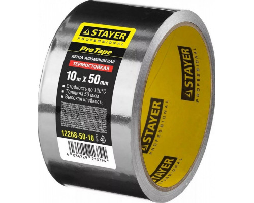 Клеящая лента STAYER PROFESSIONAL до 120°с, 50мкм, 50ммх10м 12268-50-10
