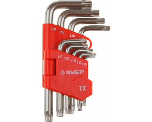 Набор ключей TORX ЗУБР МАСТЕР 9 предметов 27462-1