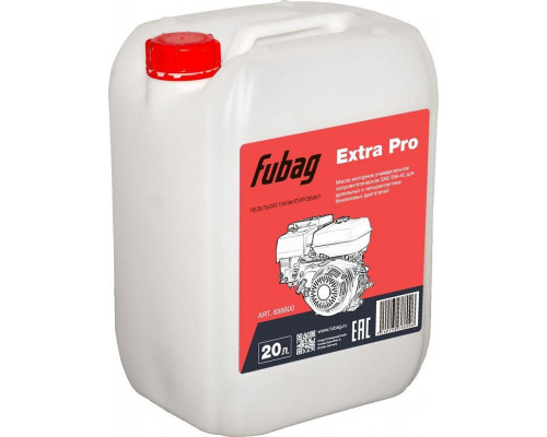 Масло для 4-тактных двигателей FUBAG Extra Pro SL/CF SAE 5W40 20 л полусинтетическое 838800