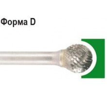 Бор-фреза по металлу D.BOR форма D сфера 12,7х11,0/56,0 хв. 6 мм 9f-13127k02d W-040-9F-13127K02D