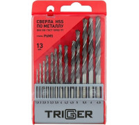 Набор сверл по металлу TRIGGER 74341 P6M5 1,5-6,5мм (13шт.) тов-155651