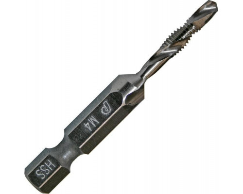 Сверло метчик ПРАКТИКА 4х0.7х52 мм HEX 1/4' (774-979) 774-979