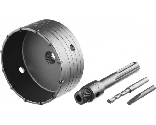 Коронка буровая ЗУБР ПРОФЕССИОНАЛ по бетону с державкой sds-max, 125 мм 2918-125