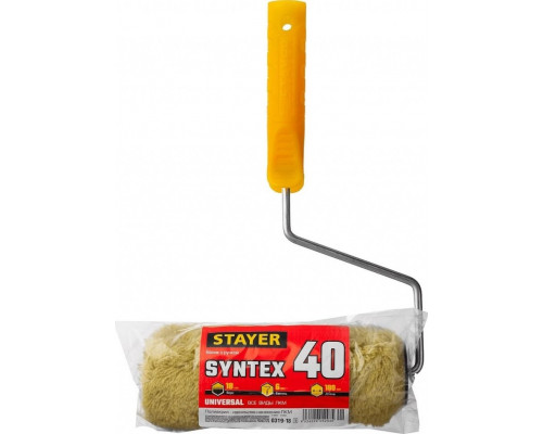 Валик малярный стержневой STAYER SYNTEX 40 180 мм, d=40 мм, ворс 18 мм, ручка d=6 мм, 0319-18_z01