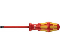 Отвертка диэлектрическая WERA Kraftform Plus 100 VDE 1000 V 168i # 2 rot х 200 мм WE-004784 WE-004784