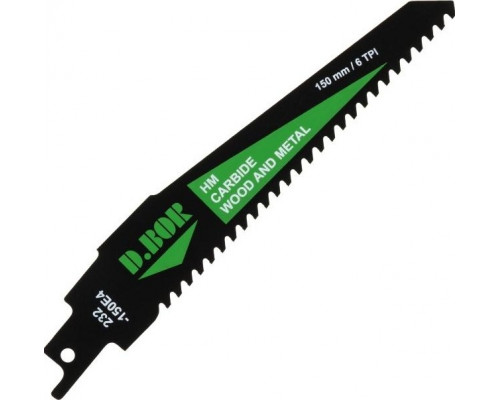 Полотна для сабельных пил D.BOR 115/150*4 мм HM / CARBIDE / WOOD AND METAL универсал.1 шт. D-232-150E4-01