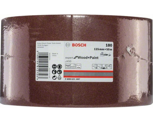 Лента-рулон BOSCH 115 мм G180 J450 Expert for Wood and Paint 2608621487