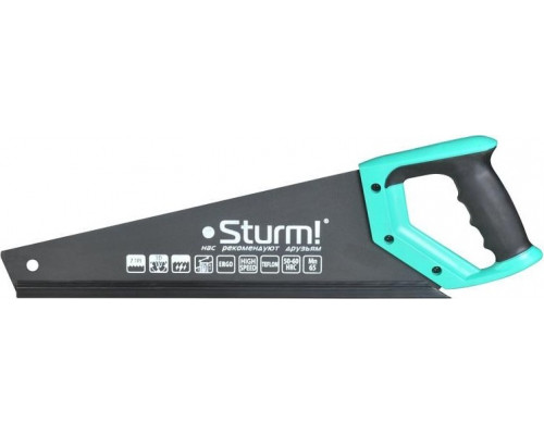 Ножовка по дереву Sturm 1060-62-400 400мм, тефлоновое покрытие, 7tpi, 3d зуб