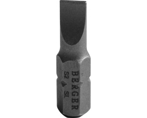 Бита для заворачивания BERGER BG2381 SL0.5*4x25мм, 2 шт., S2