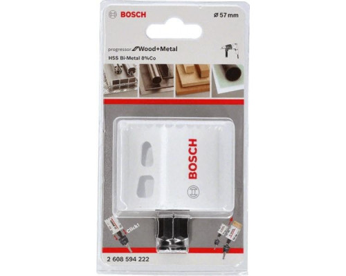 Коронка биметаллическая BOSCH PROGRESSOR 57 мм bim mm, new 2608594222
