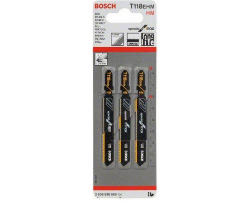 Пилки по металлу BOSCH Т118EHM (3шт) 2608630665