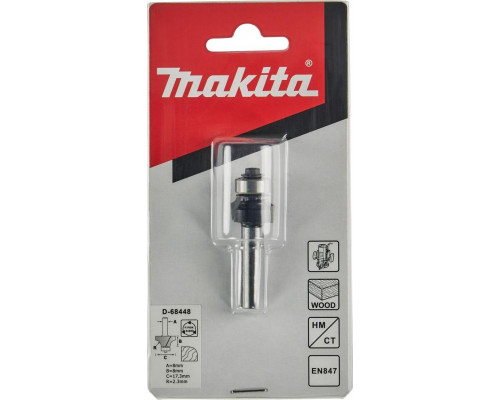 Фреза по дереву MAKITA D-68448 кром. калевочная 2.3r 17,3х8х8х51х2т