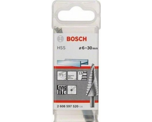 Сверло по металлу BOSCH ступенчатое 6-30 мм HSS 2608597520