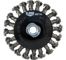Щетка обдирочная для УШМ D.BOR коническая METAL Standard D-100 мм М14 витая (арт. D11-MS-100-M14-050) D11-MS-100-M14-050