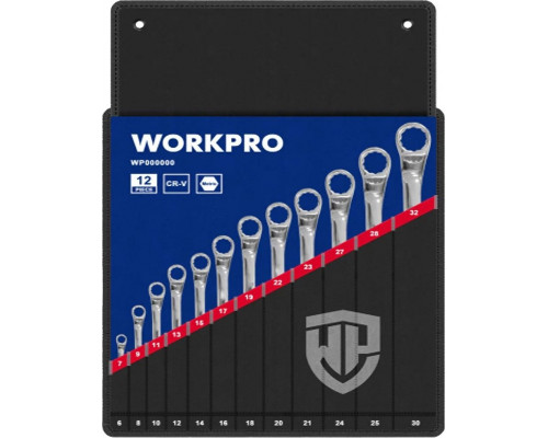 Набор накидных ключей WORKPRO WP202510 двусторонних 12 штук 6-32 мм