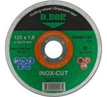 Отрезной круг по нержавеющей стали D.BOR 125x1,0x22,2 мм WA60T-BF, F41 INOX-CUT D-F41-IC-125-10-22