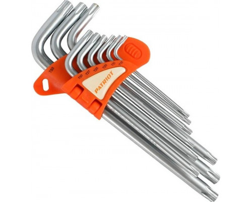 Набор ключей TORX PATRIOT SKT-9L длинные T10-T50 CRV, 9 предметов 350002007