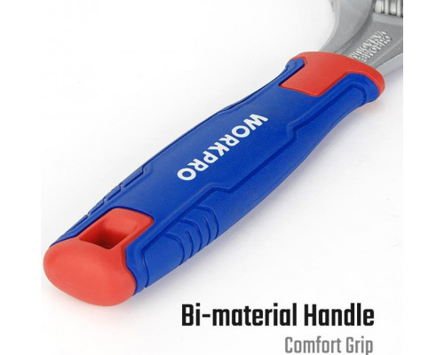 Ключ разводной WORKPRO WP272014 2-в-1 42х200мм с функцией трубного ключа