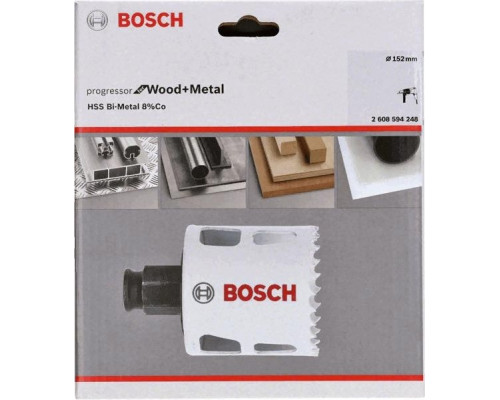 Коронка биметаллическая BOSCH PROGRESSOR 152 мм bim new 2608594248