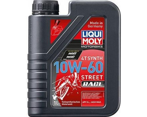 Масло для мотоциклов LIQUI MOLY SAE 10W60 Motorbike 4T Synth Street Race 1 л 1525 синтетическое 1525