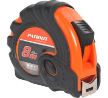 Рулетка PATRIOT MTP-8 8м, ударопрочный корпус, обрезиненная 350005008