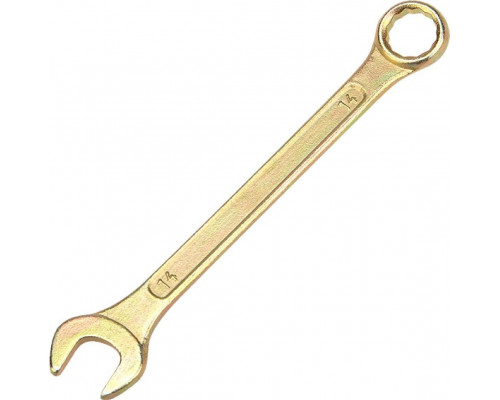 Ключ комбинированный REXANT 12-5809-2 14 мм, желтый цинк