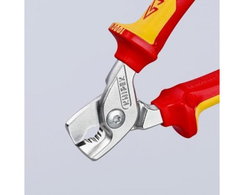 Тросорез KNIPEX 9516160 stepcut 160 мм, диэлектрический, хром, 2к рукоятки KN-9516160