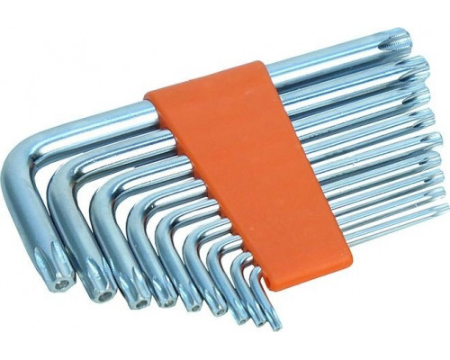 Набор ключей TORX Sturm 1045-04-9x9-TS имбусовые, Cr-V, T10-T50, короткие, 9 штук
