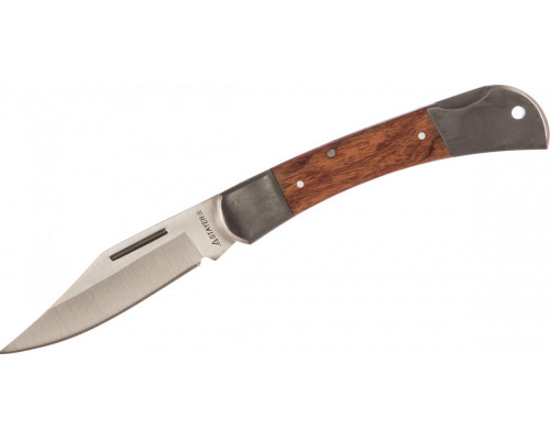 Нож складной STAYER MASTER с деревянными вставками, средний 47620-1_z01 47620-1_z01