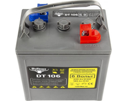 Аккумулятор RUTRIKE WET 6V 155A/H C3 тяговый DT106 (T-105) 024194