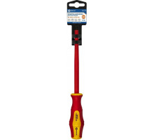 Отвертка диэлектрическая шлицевая Кобальт 646-478 ultra grip sl 8,0х175 мм cr-v, двухкомпонентная ру