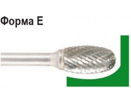 Бор-фреза по металлу D.BOR форма Е овал 8,0*15,0/60,0 хв. 6 мм 9f-14080k02d W-040-9F-14080K02D