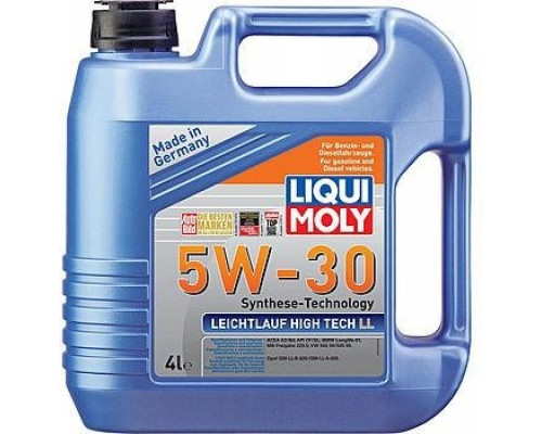 Масло моторное LIQUI MOLY SAE 5W30 Leichtlauf High Tech LL 4 л 39006 39006