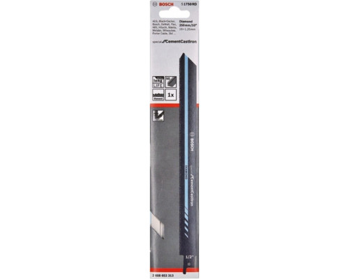 Полотна для сабельных пил BOSCH S1750RD (уп.1шт) FOR CEMENTCASTIRON 2608653313