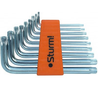Набор ключей TORX Sturm 1045-04-9x9-TS имбусовые cr-v, t10-t50, короткие, 9шт.