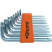 Набор ключей TORX Sturm 1045-04-9x9-TS имбусовые, Cr-V, T10-T50, короткие, 9 штук