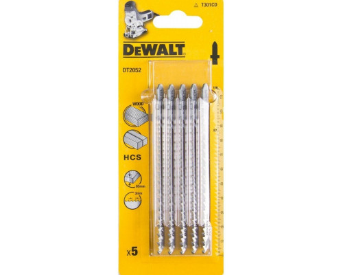 Пилки по дереву DeWALT HCS T301СD 100х68х60 мм (5шт) DT2052-QZ DT2052-QZ